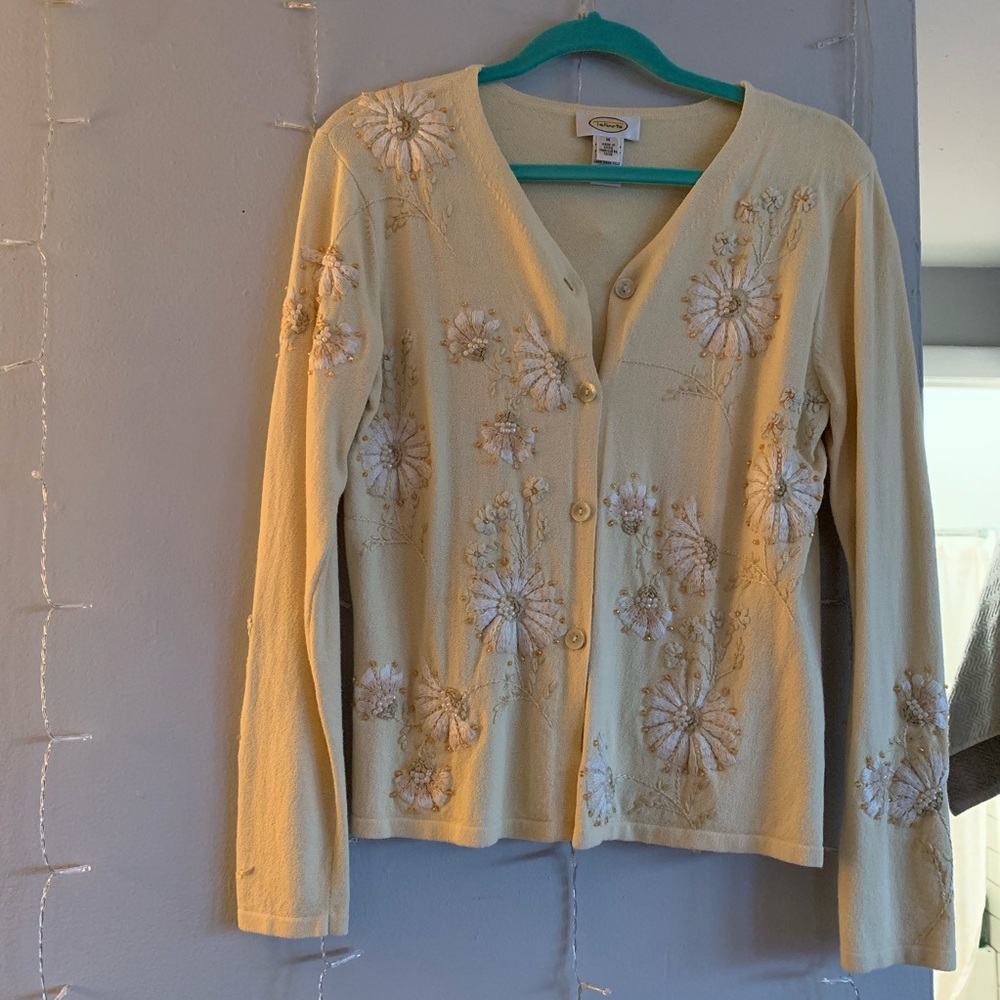 Talbots Embroidered Cardigan